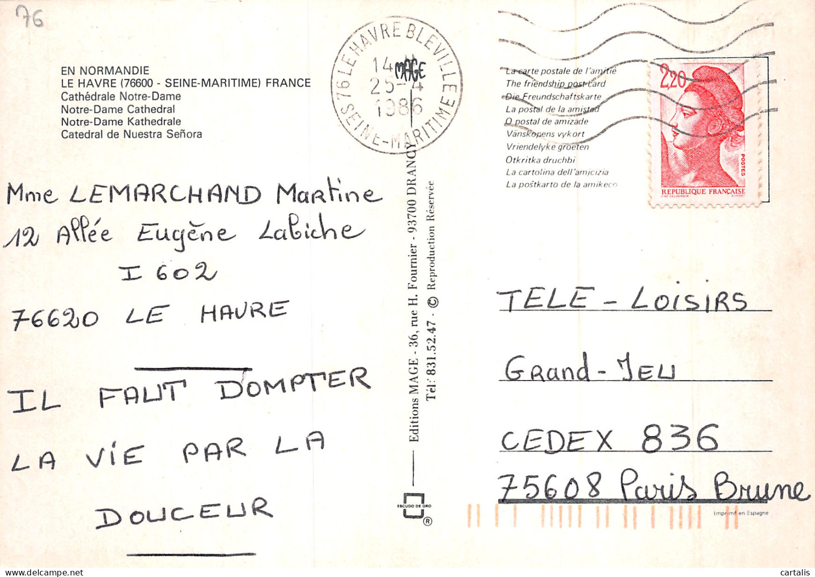 76-LE HAVRE-N°4185-D/0209 - Zonder Classificatie