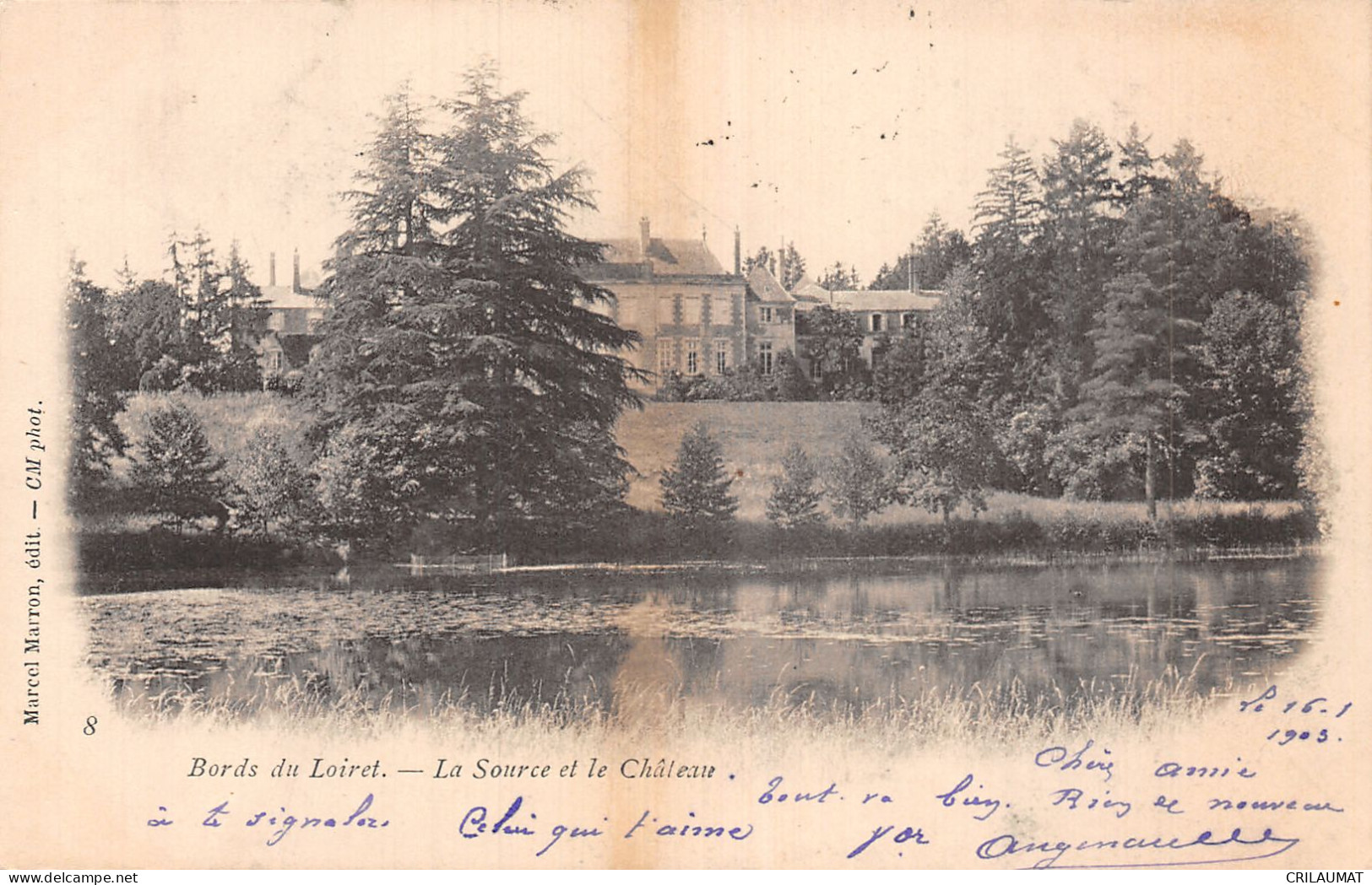 45-LES BORDS DU LOIRET LA SOURCE ET LE CHATEAU-N°LP5132-H/0297 - Autres & Non Classés