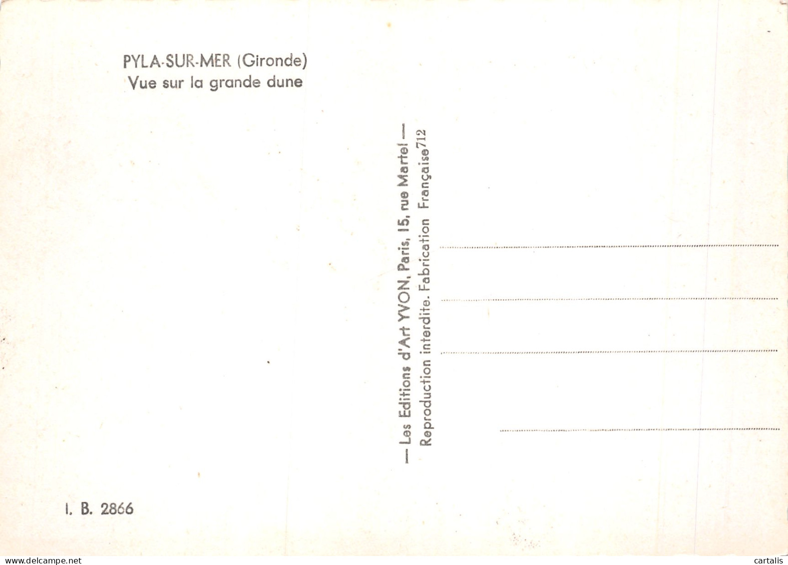 33-PYLA SUR MER-N°4187-A/0175 - Altri & Non Classificati