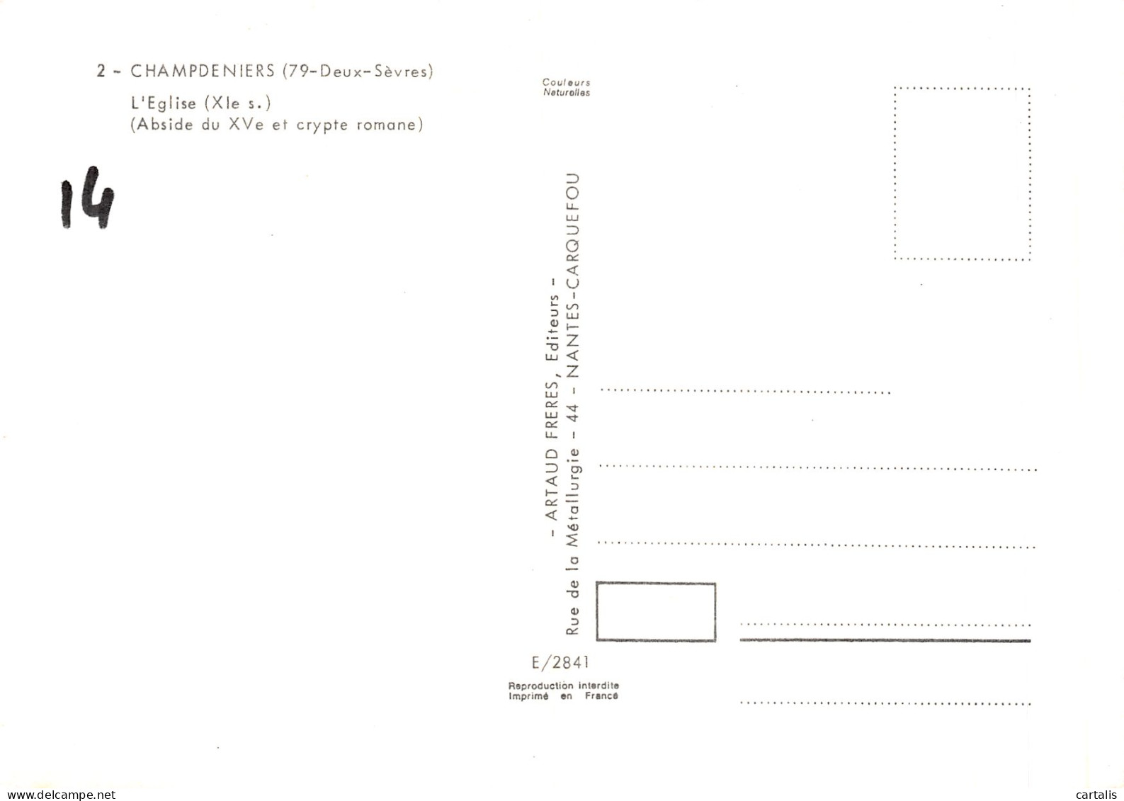 79-CHAMPDENIERS-N°4186-D/0391 - Altri & Non Classificati