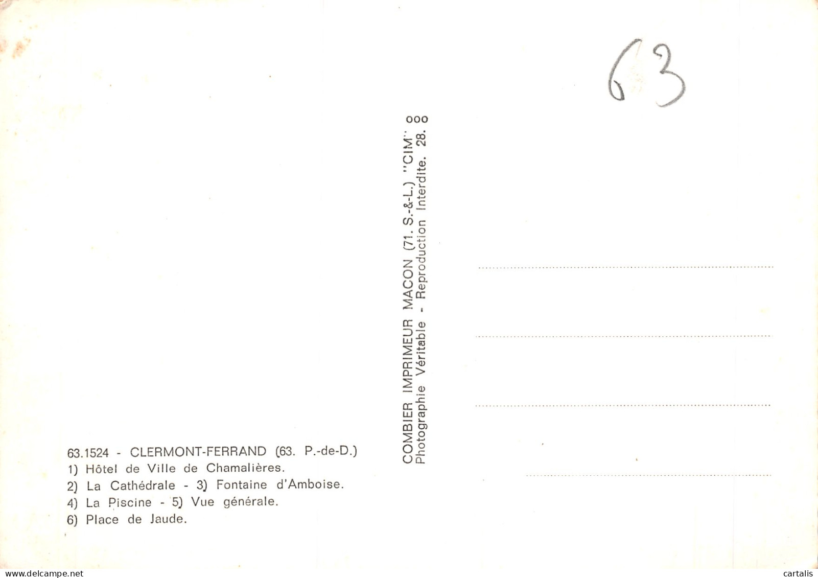 63-CLERMONT FERRAND-N°4186-D/0237 - Clermont Ferrand