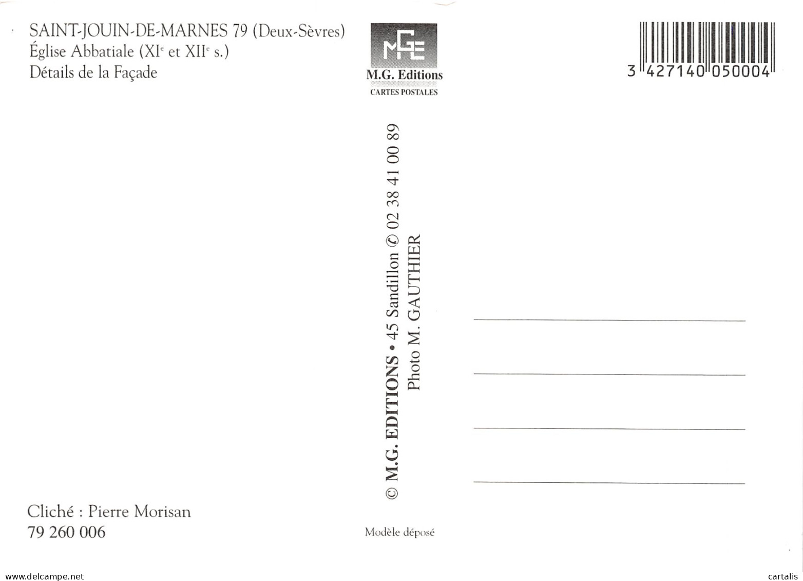 79-SAINT JOUIN DE MARNES-N°4186-D/0109 - Saint Jouin De Marnes