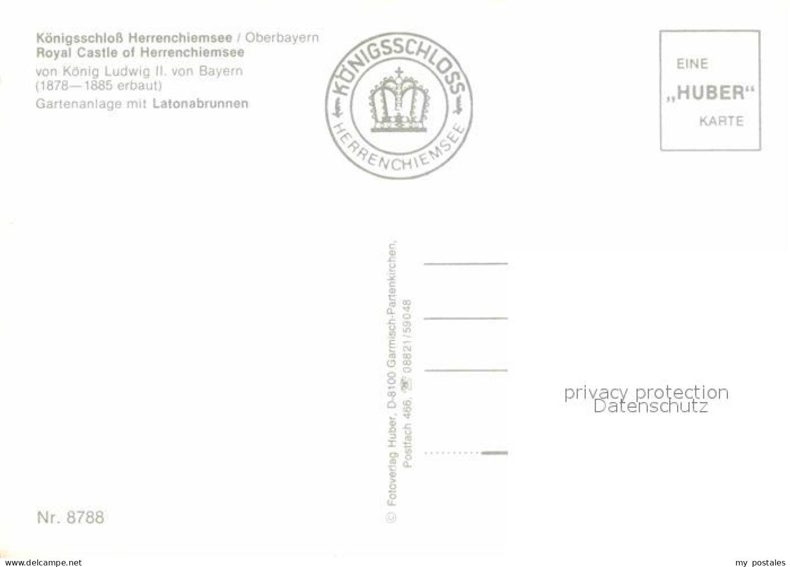 72793183 Herrenchiemsee Koenigsschloss Latonabrunnen Koenig Ludwig II Chiemsee - Otros & Sin Clasificación