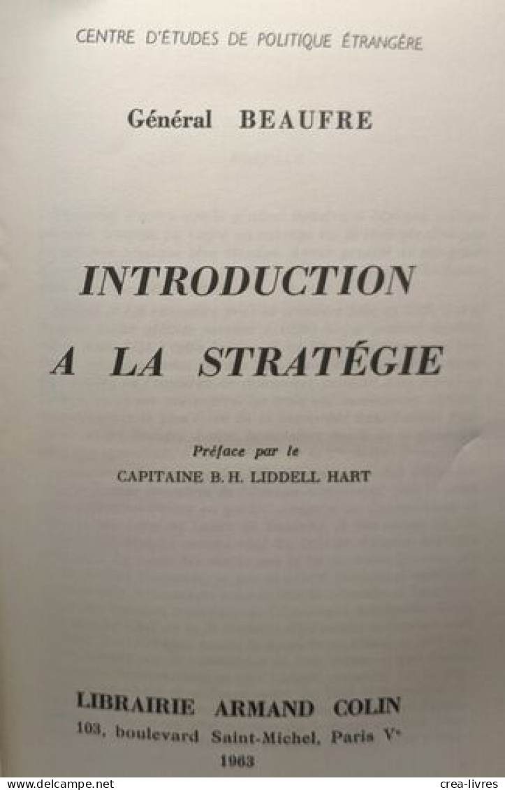 Introduction à La Stratégie - Politik