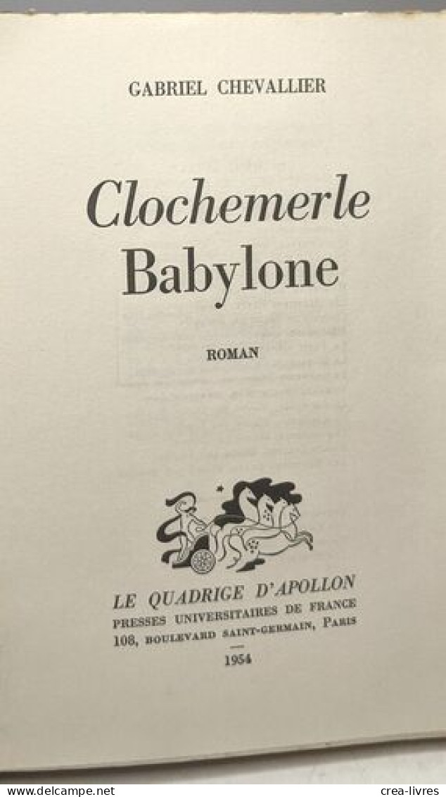 Clochemerle Babylone - Sonstige & Ohne Zuordnung