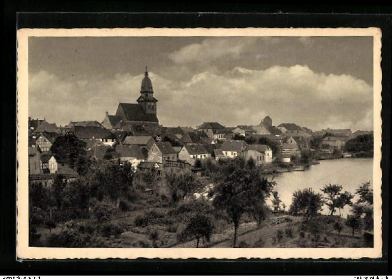 AK Waren-Müritz, Ortsansicht Mit Kirche Vom Stüde Aus  - Waren (Mueritz)