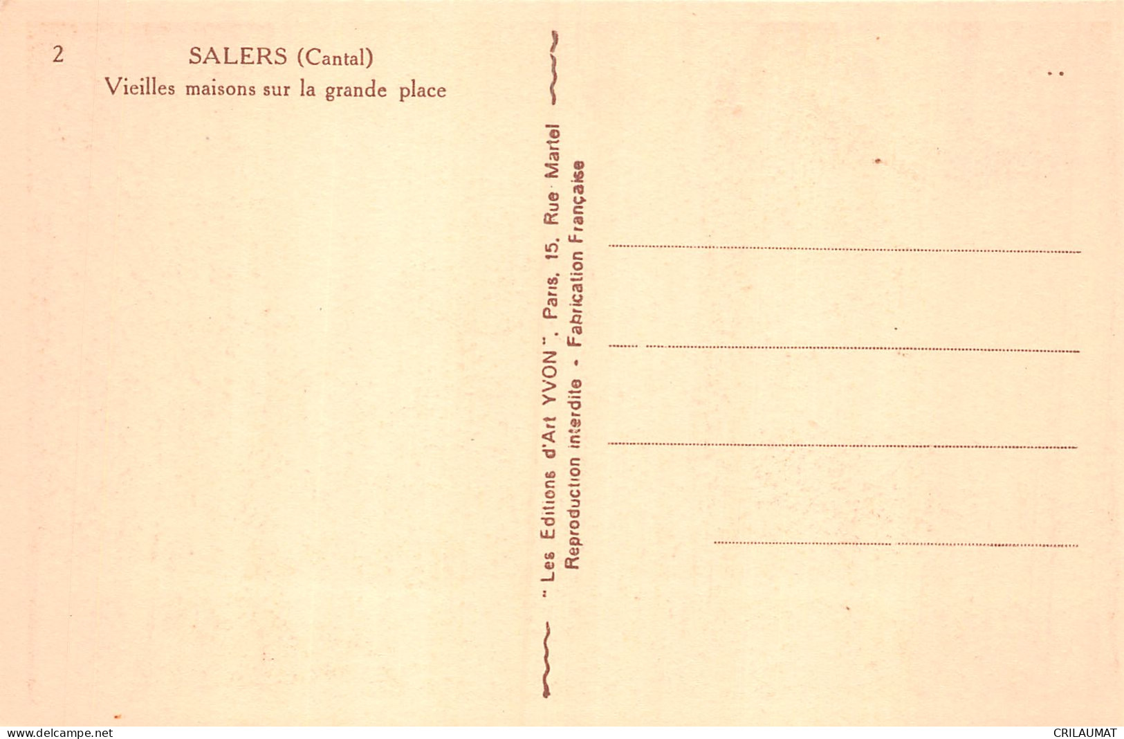 15-SALERS-N°LP5133-E/0077 - Altri & Non Classificati