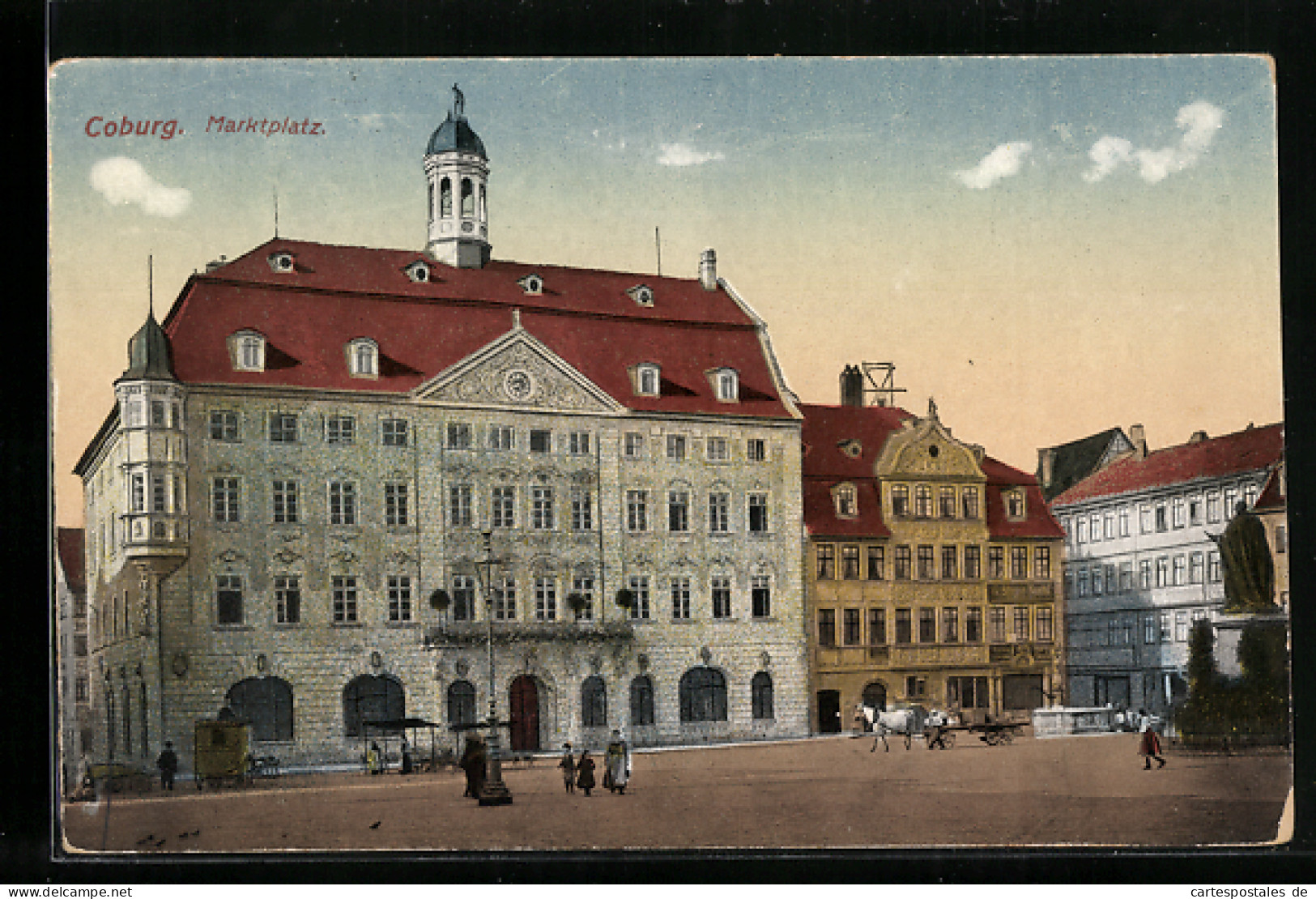 AK Coburg, Denkmal Auf Dem Marktplatz  - Coburg