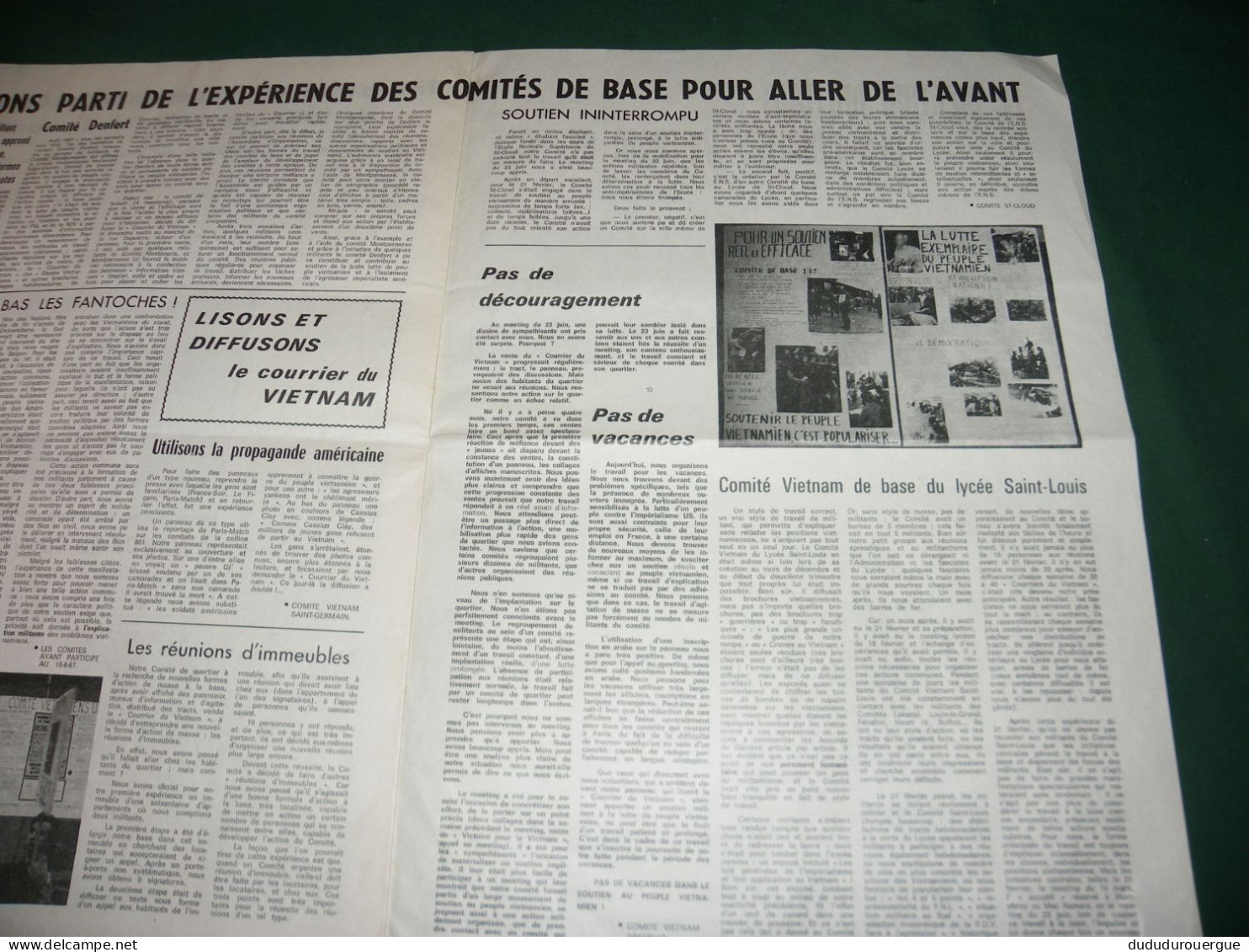 GUERRE DU VIETNAM : " VICTOIRE POUR LE VIETNAM " JOURNAL DES COMITES VIETNAM DE BASE , LE N ° 2 DE JUILLET / AOUT 1967