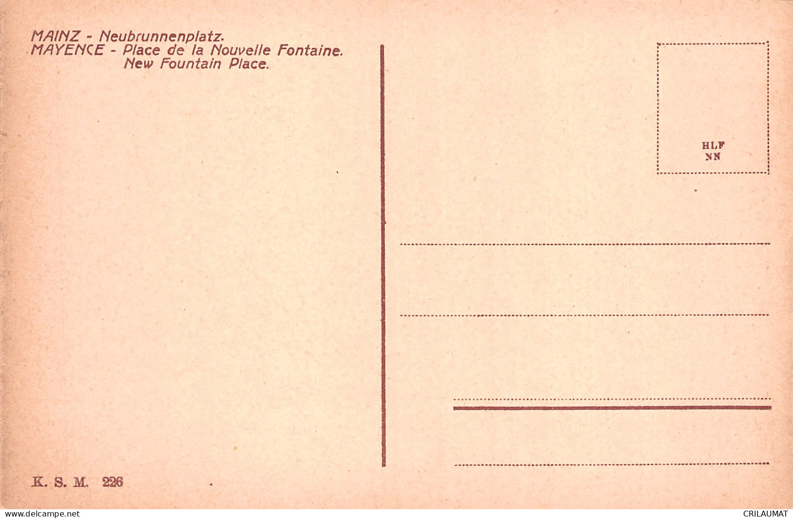 ET-ALLEMAGNE MAYENCE-N°LP5133-D/0211 - Autres & Non Classés