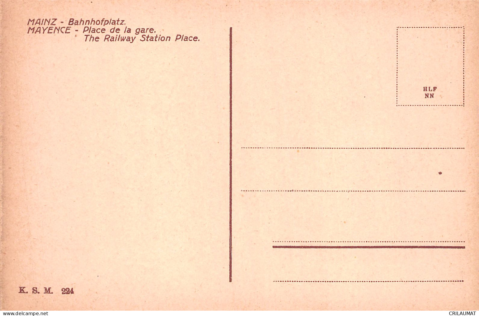 ET-ALLEMAGNE MAYENCE-N°LP5133-D/0203 - Other & Unclassified