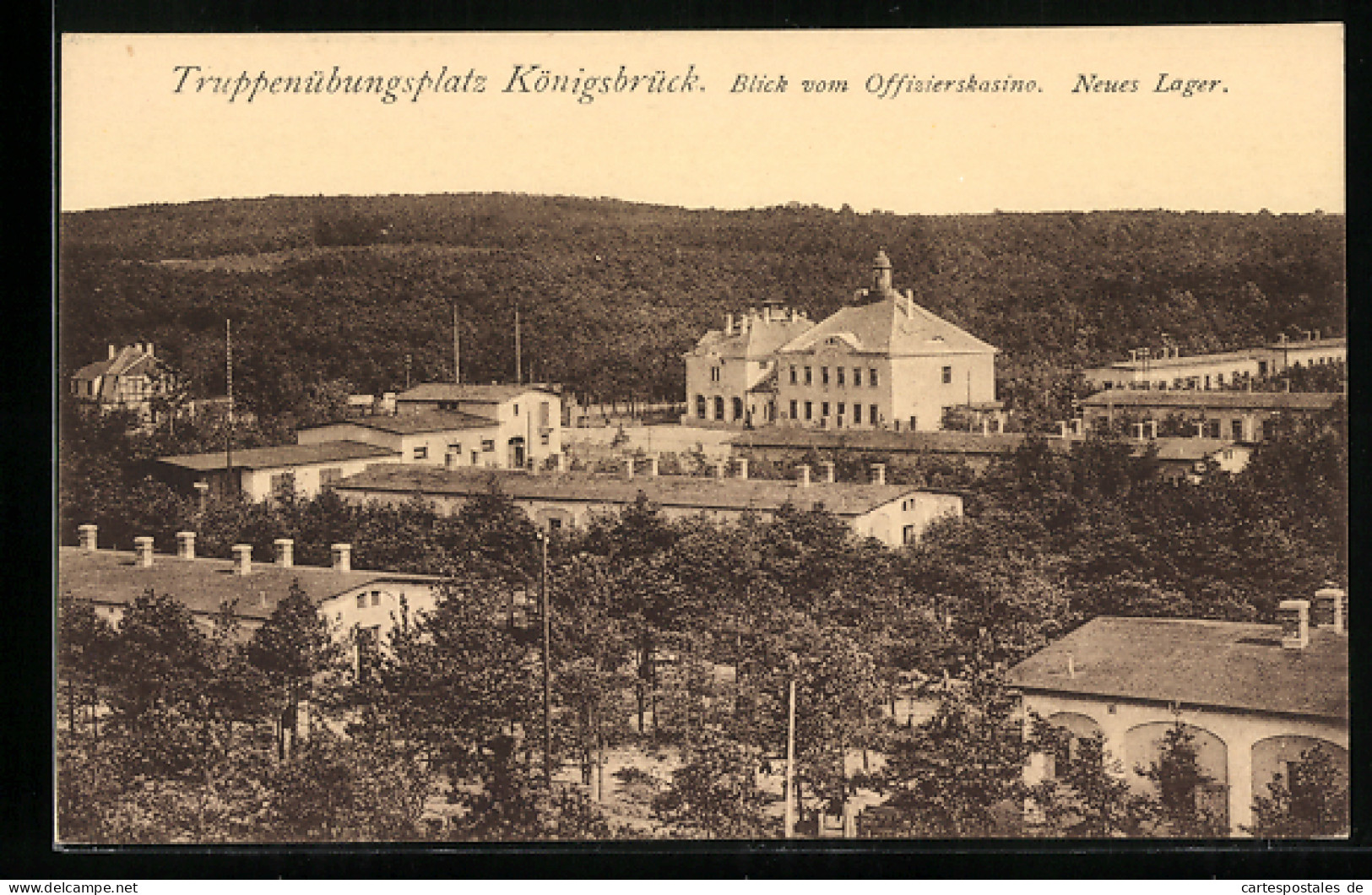 AK Königsbrück, Truppenübungsplatz, Blick Vom Offizierskasino, Das Neue Lager  - Koenigsbrueck