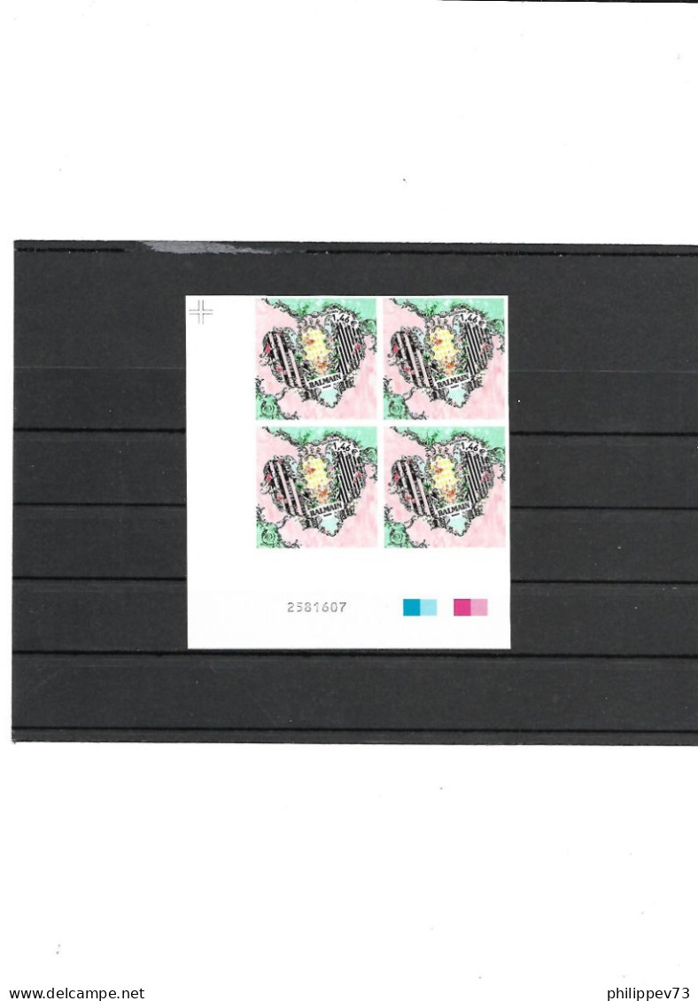 TP Autoadhésif  St Valentin Coeurs De Balmain  N°1373 X 4 Année 2017 N** Support Blanc - Unused Stamps