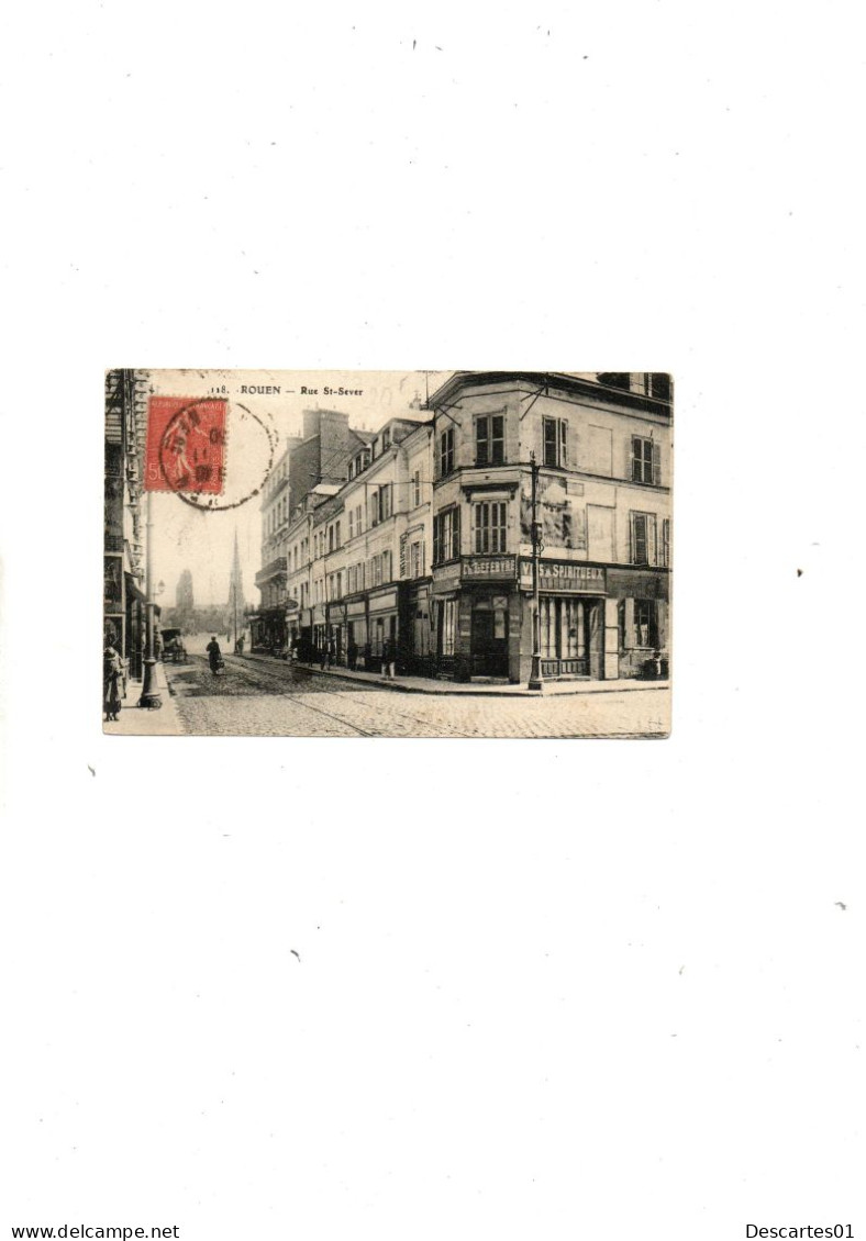 C     P A  ANIMEE   ROUEN RUE SAINT-SEVER    CIRCULEE  1930 - Rouen