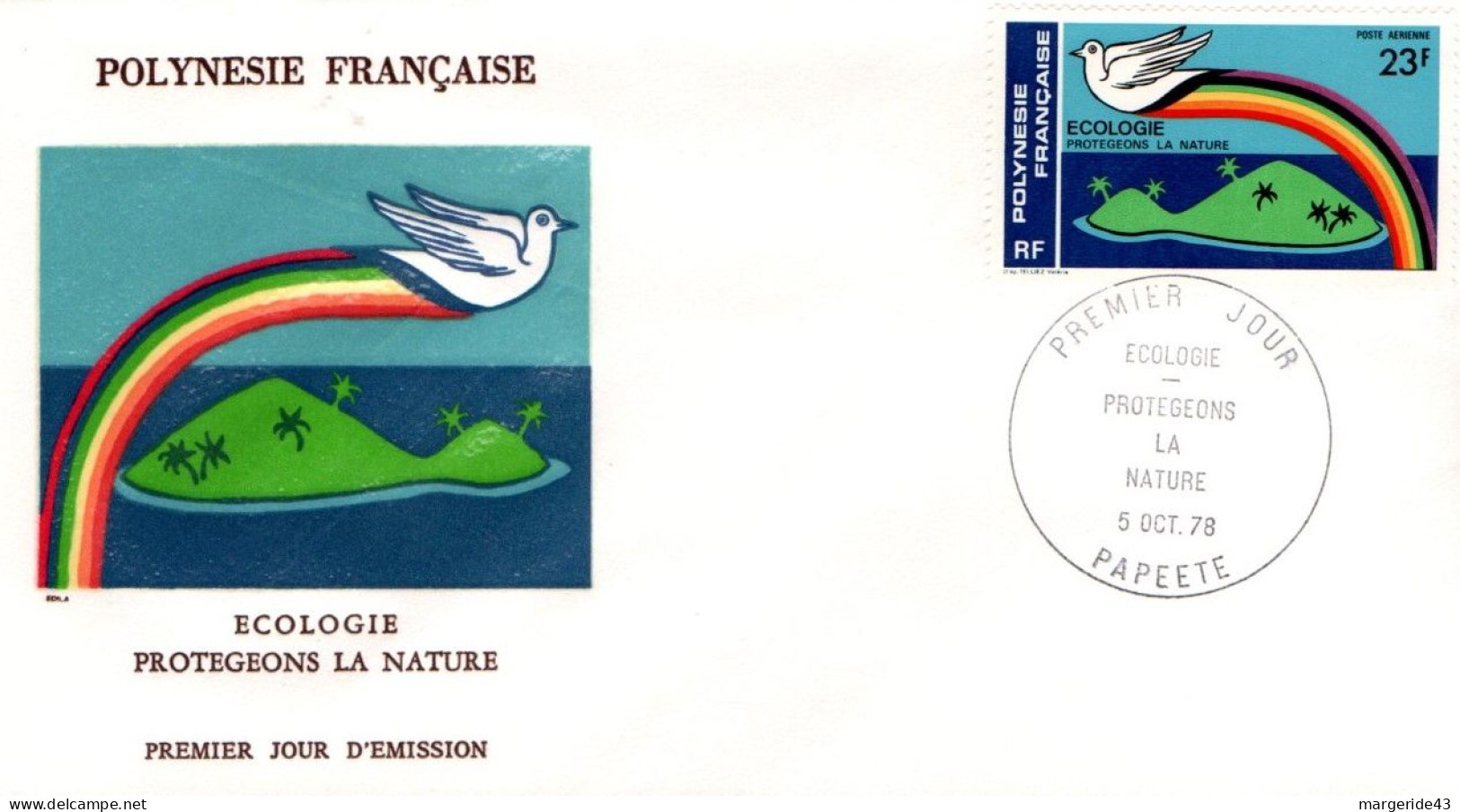 POLYNESIE FDC 1978 ECOLOGIE - FDC