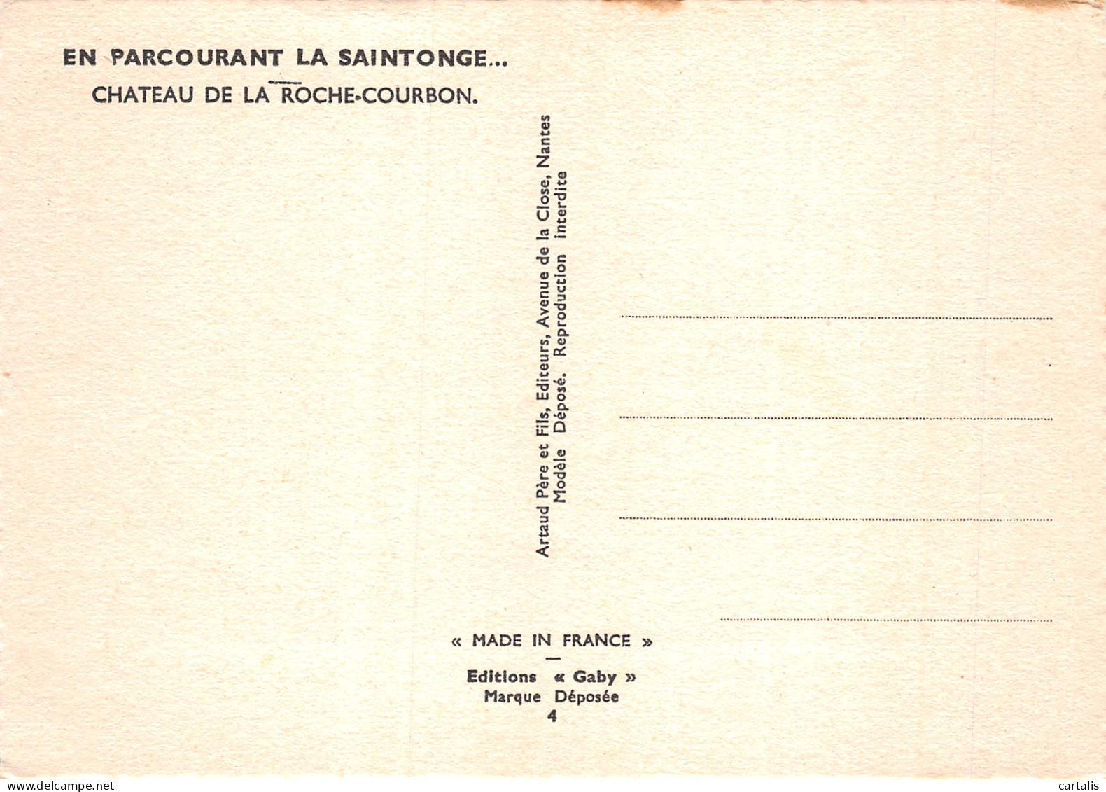 17-SAINT PORCHAIRE CHATEAU DE LA ROCHE COURBON-N°4187-B/0317 - Autres & Non Classés
