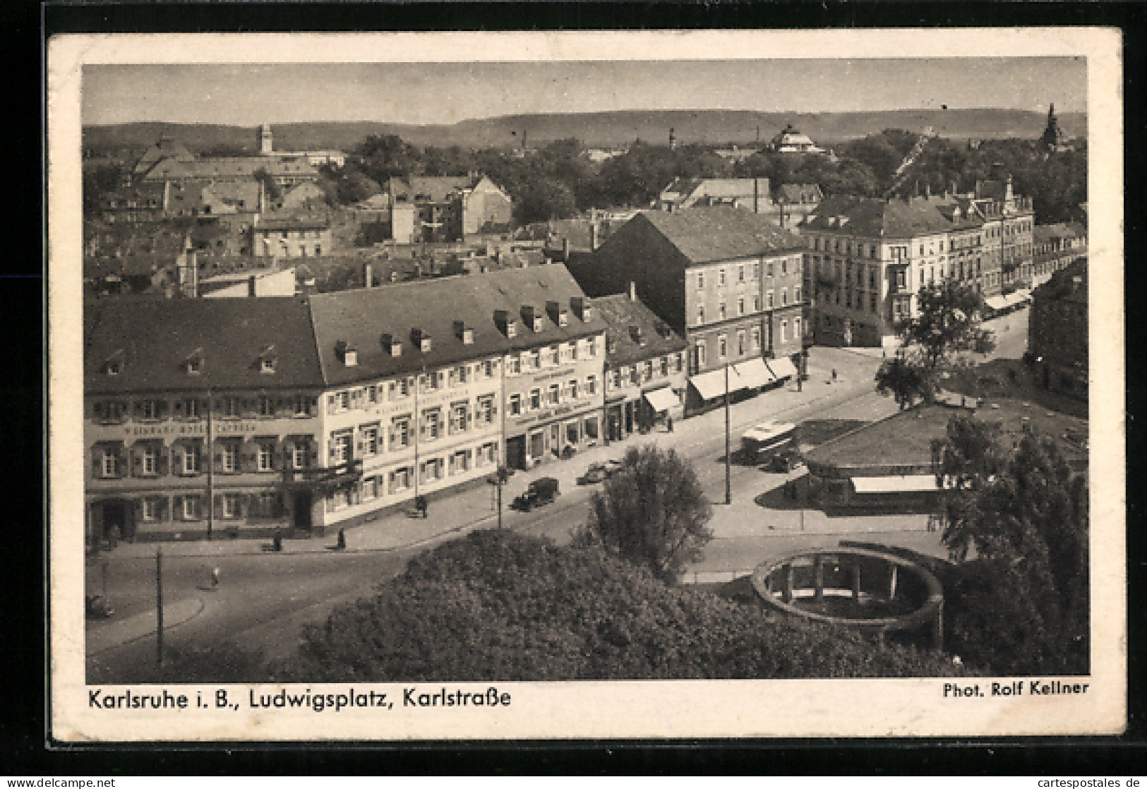 AK Karlsruhe I. B., Karlstrasse Und Ludwigsplatz  - Karlsruhe