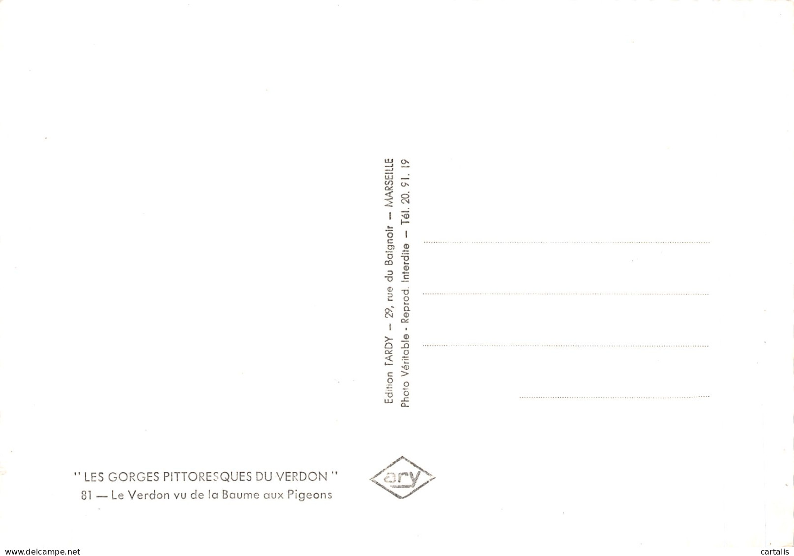 05-LES GORGES DU VERDON-N°4187-B/0185 - Andere & Zonder Classificatie