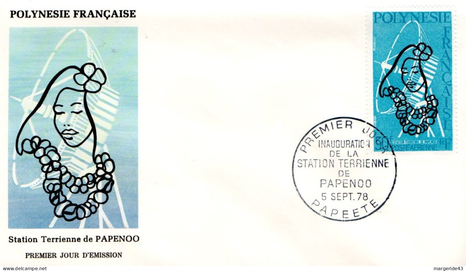 POLYNESIE FDC 1978 STATION TERRIENNE DE PAPENOO - FDC