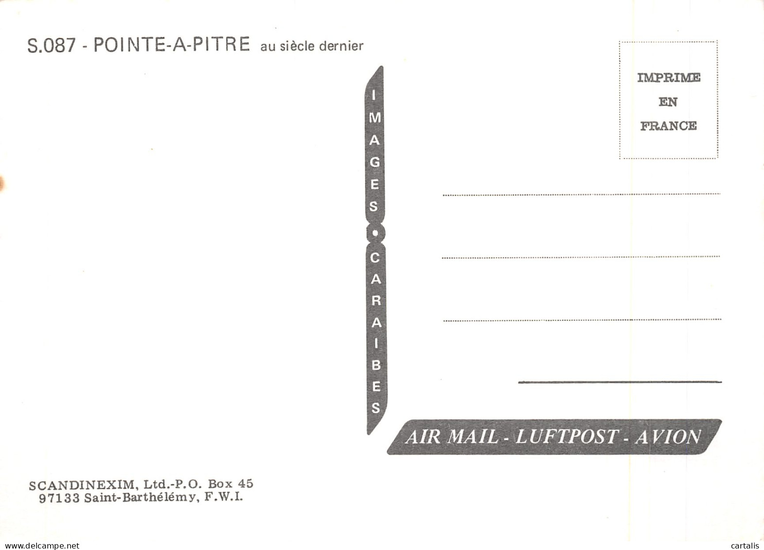 971-GUADELOUPE POINTE A PITRE-N°4187-A/0257 - Sonstige & Ohne Zuordnung