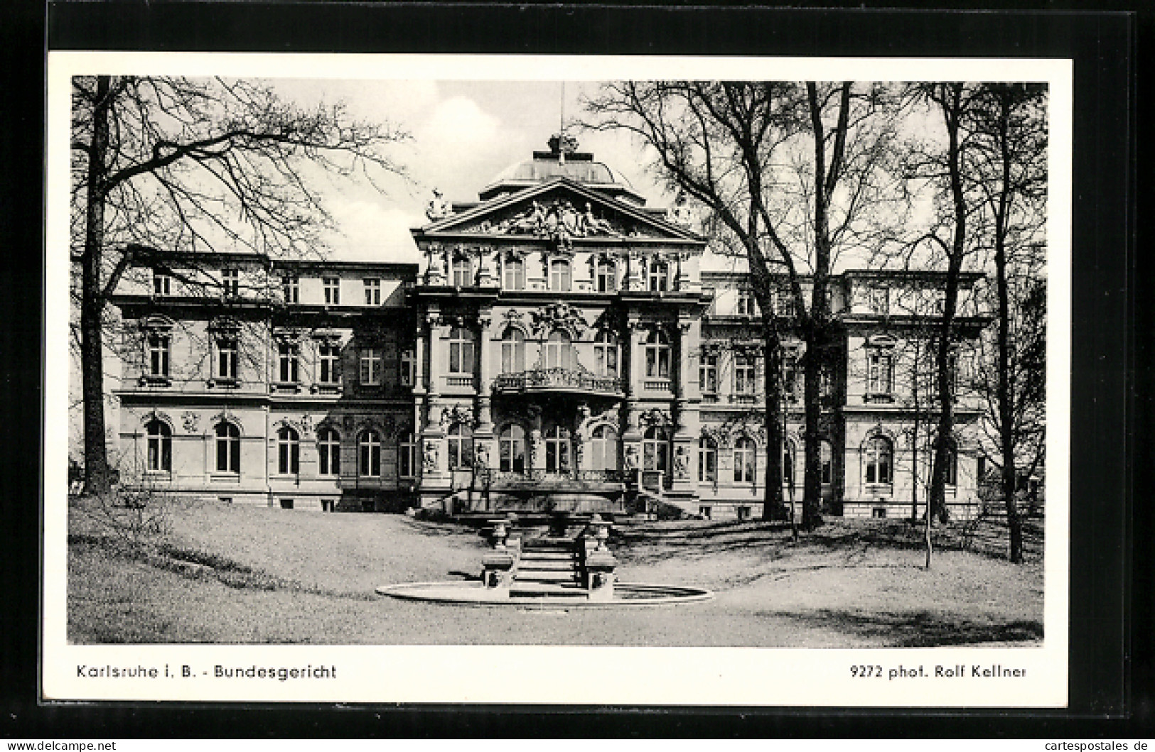 AK Karlsruhe I. B., Fassade Des Bundesgericht  - Karlsruhe