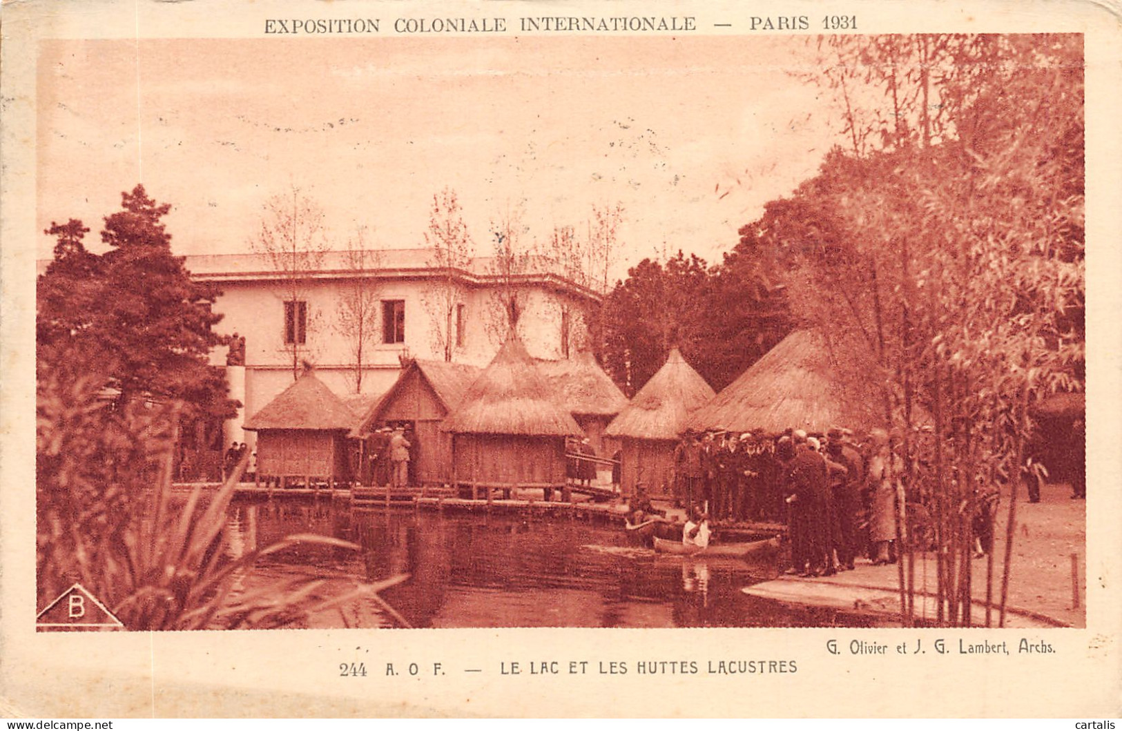 75-PARIS EXPO COLONIALE INTERNATIONALE HUTTES LACUSTRES-N°4188-C/0397 - Exhibitions