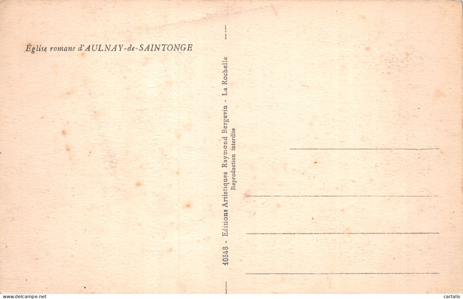 17-AULNAY DE SAINTONGE-N°4188-B/0383 - Aulnay