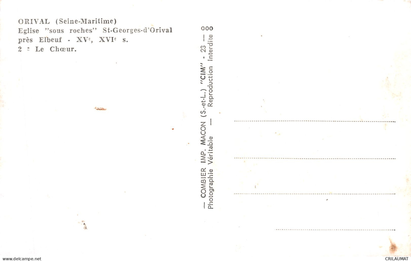 76-ORIVAL-N°LP5133-H/0397 - Sonstige & Ohne Zuordnung