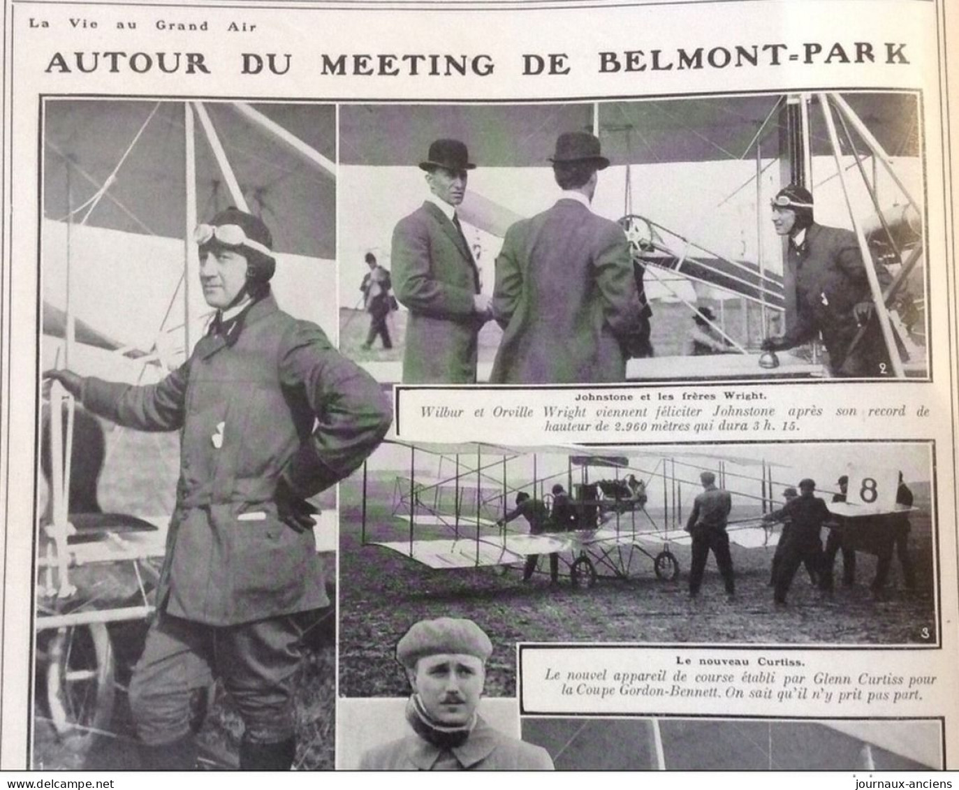 1910 ETATS UNIS - AVIATION - MEETING DE BELMONT=PARK - Revue Sportive LA VIE AU GRAND AIR - 1900 - 1949