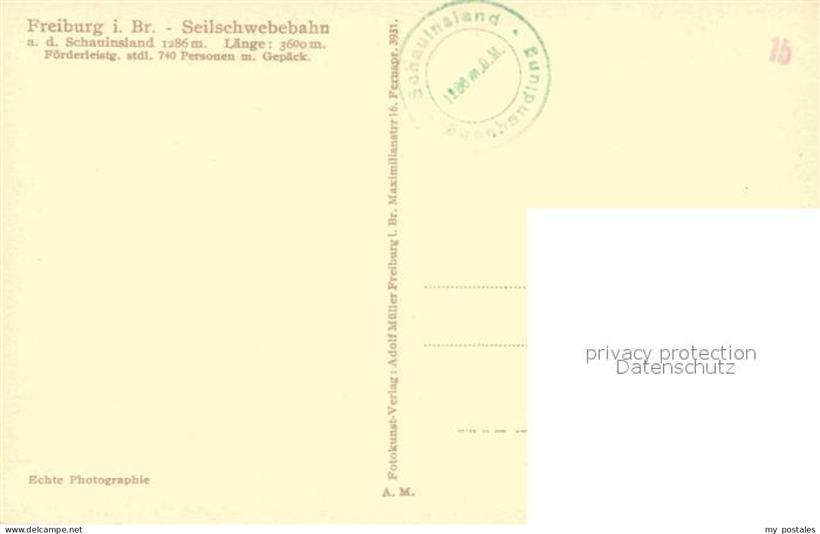 72792510 Schauinsland Blick Nach Freiburg Rheinebene  Oberried - Andere & Zonder Classificatie