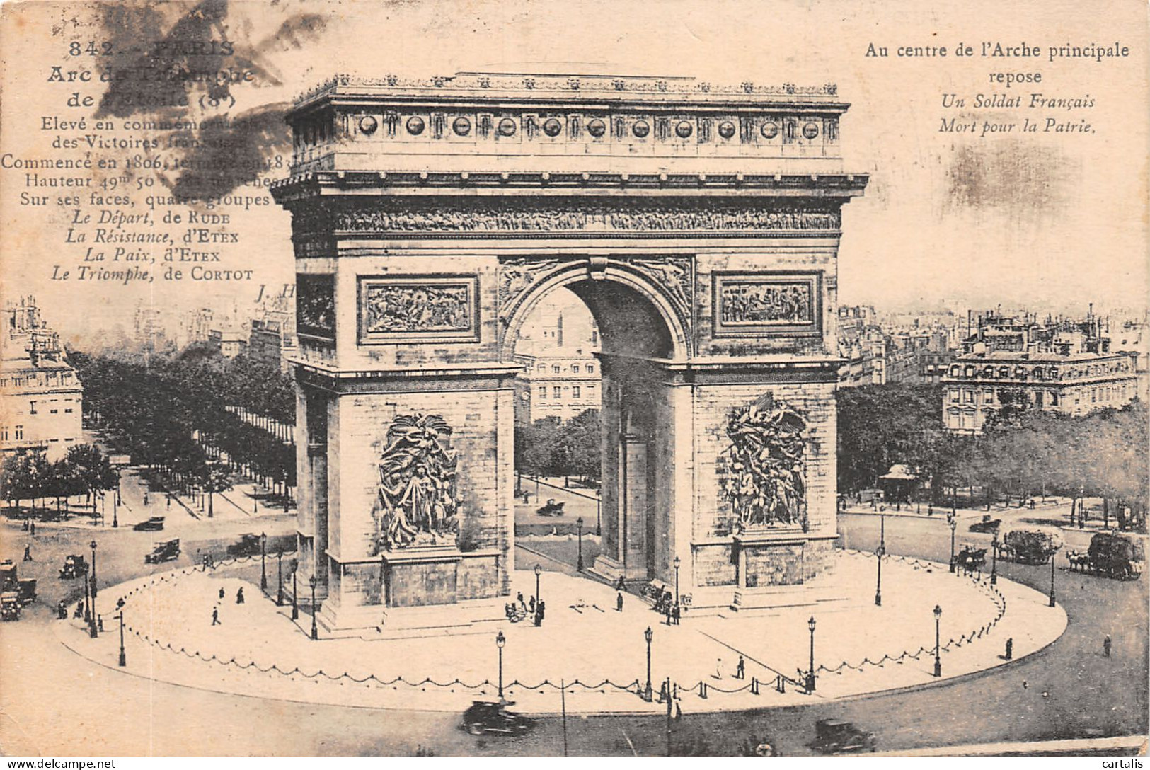 75-PARIS ARC DE TRIOMPHE-N°4188-F/0333 - Triumphbogen