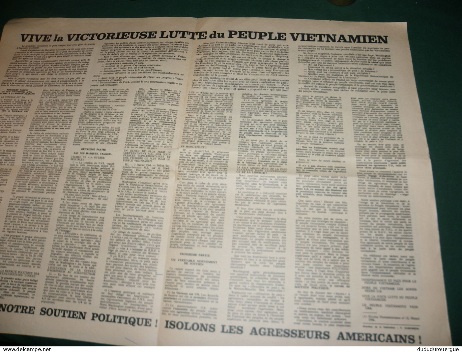 GUERRE DU VIETNAM : " VICTOIRE POUR LE VIETNAM " JOURNAL DES COMITES VIETNAM DE BASE , LE N ° 1 - 1950 - Nu