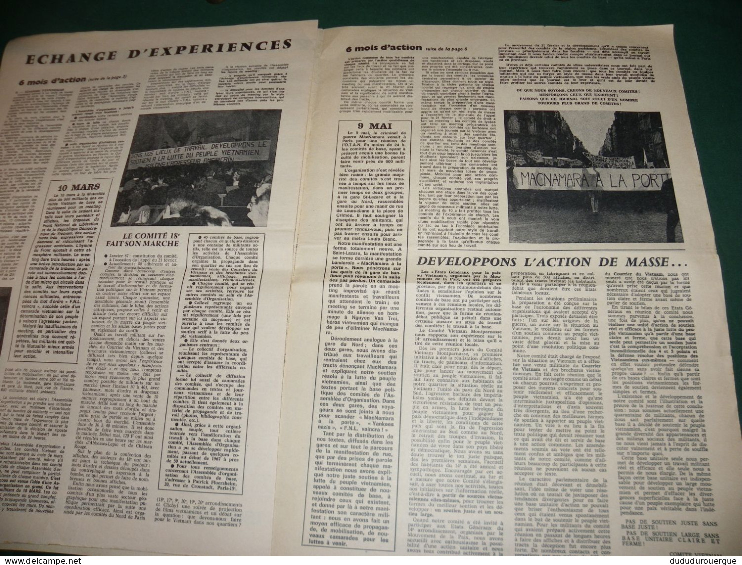 GUERRE DU VIETNAM : " VICTOIRE POUR LE VIETNAM " JOURNAL DES COMITES VIETNAM DE BASE , LE N ° 1 - 1950 à Nos Jours