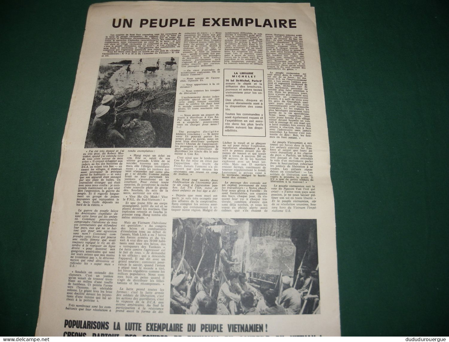 GUERRE DU VIETNAM : " VICTOIRE POUR LE VIETNAM " JOURNAL DES COMITES VIETNAM DE BASE , LE N ° 1 - 1950 - Nu