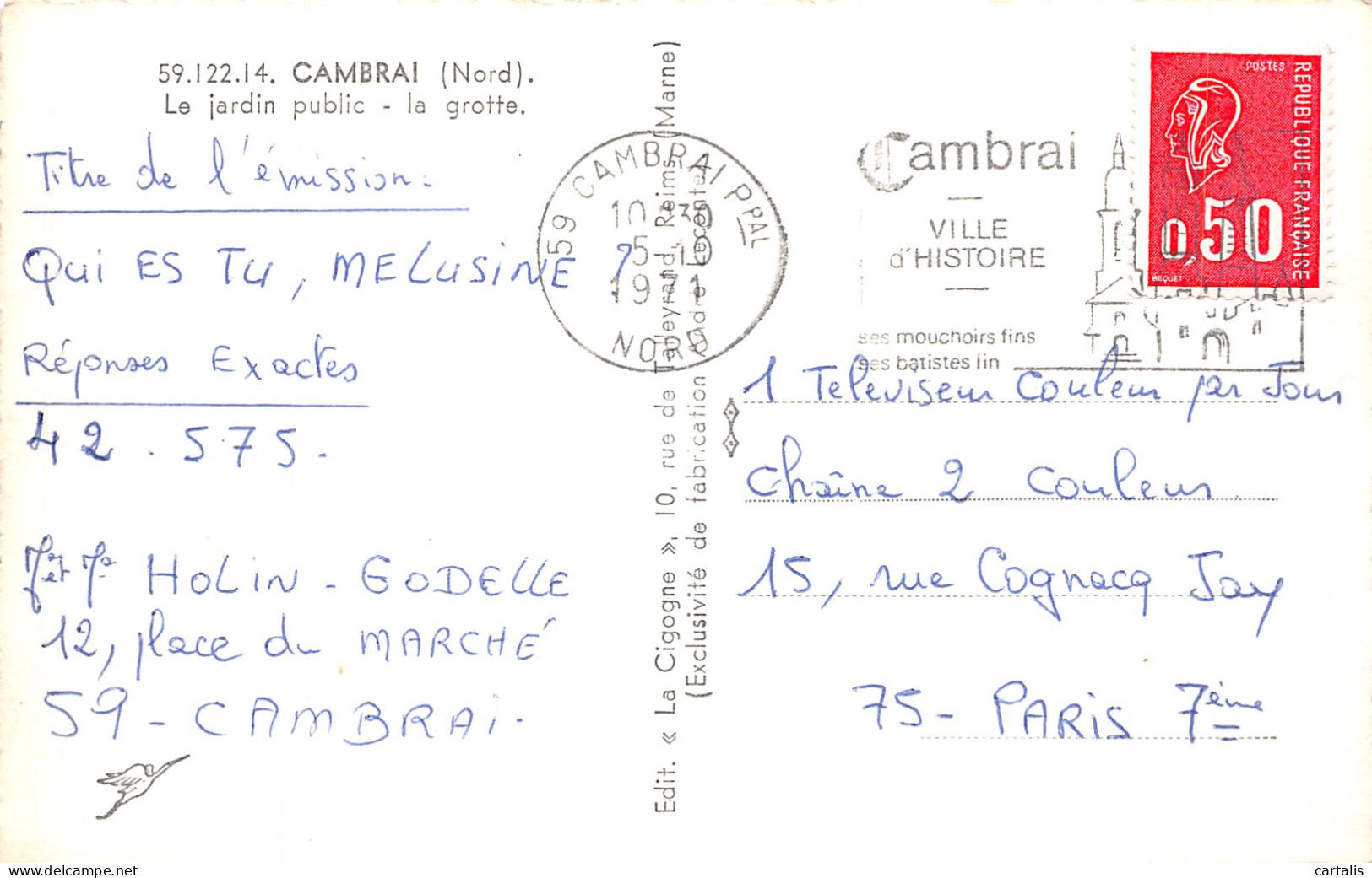 59-CAMBRAI-N°4188-D/0387 - Cambrai