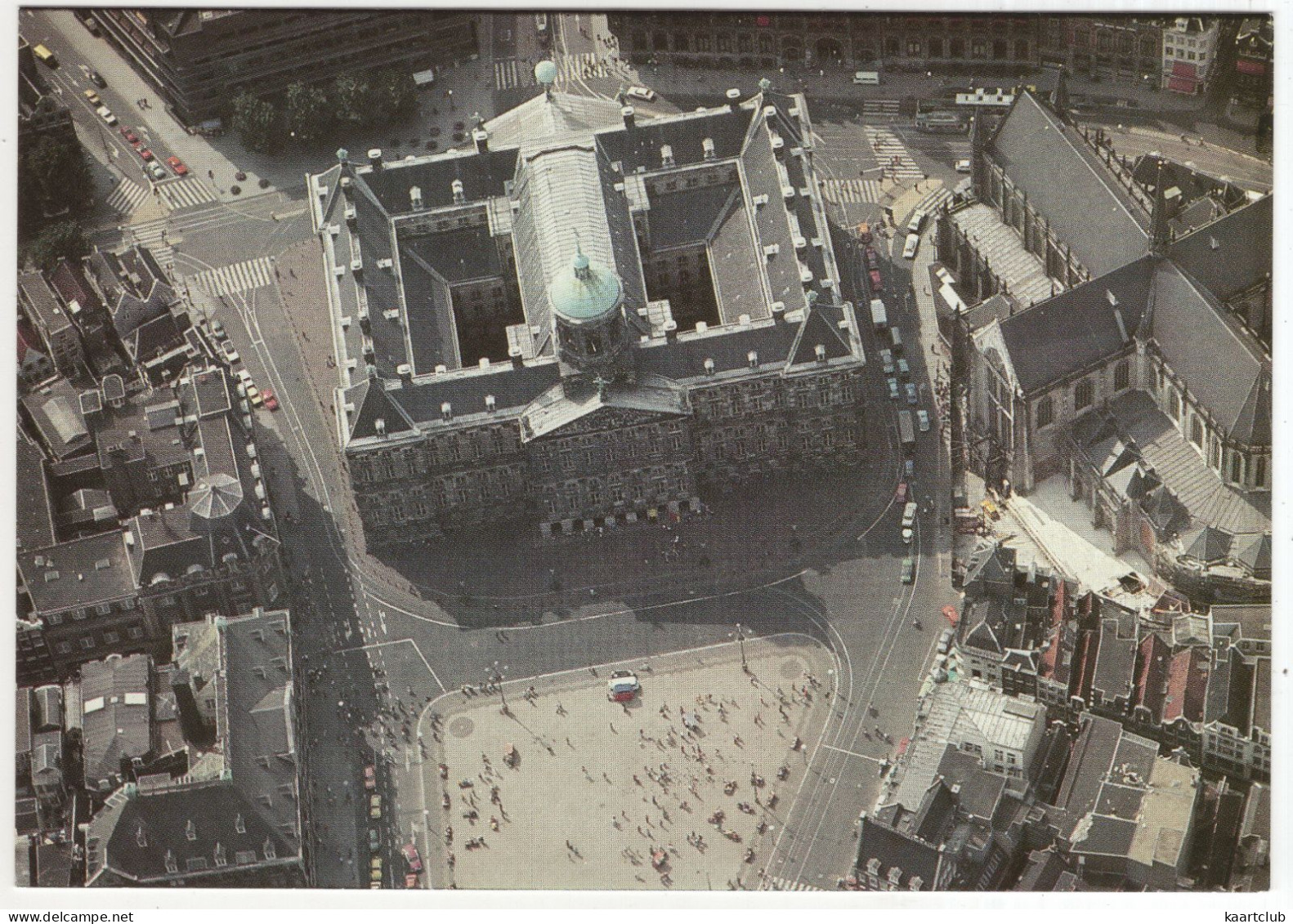 Paleis Op De Dam (voormalig Stadhuis): Luchtopname - Royal Palace Amsterdam (former Town Hall): Aerial View - (Holland) - Amsterdam