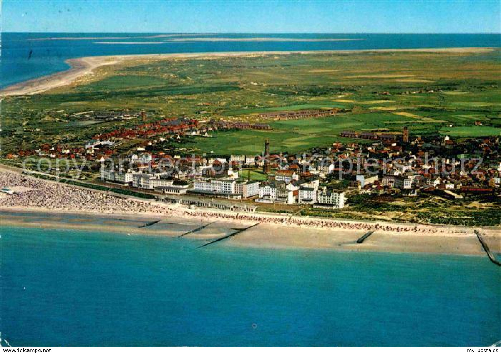 72792415 Borkum Nordseebad Fliegeraufnahme Mit Strand Borkum - Borkum