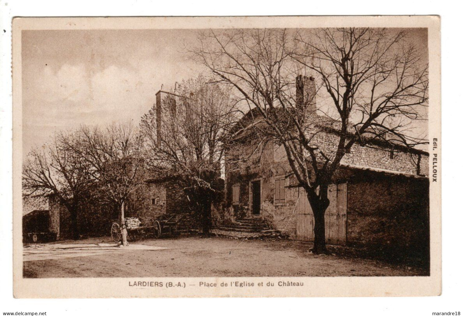 Lardiers , Place De L'église Et Du Chateau - Altri & Non Classificati