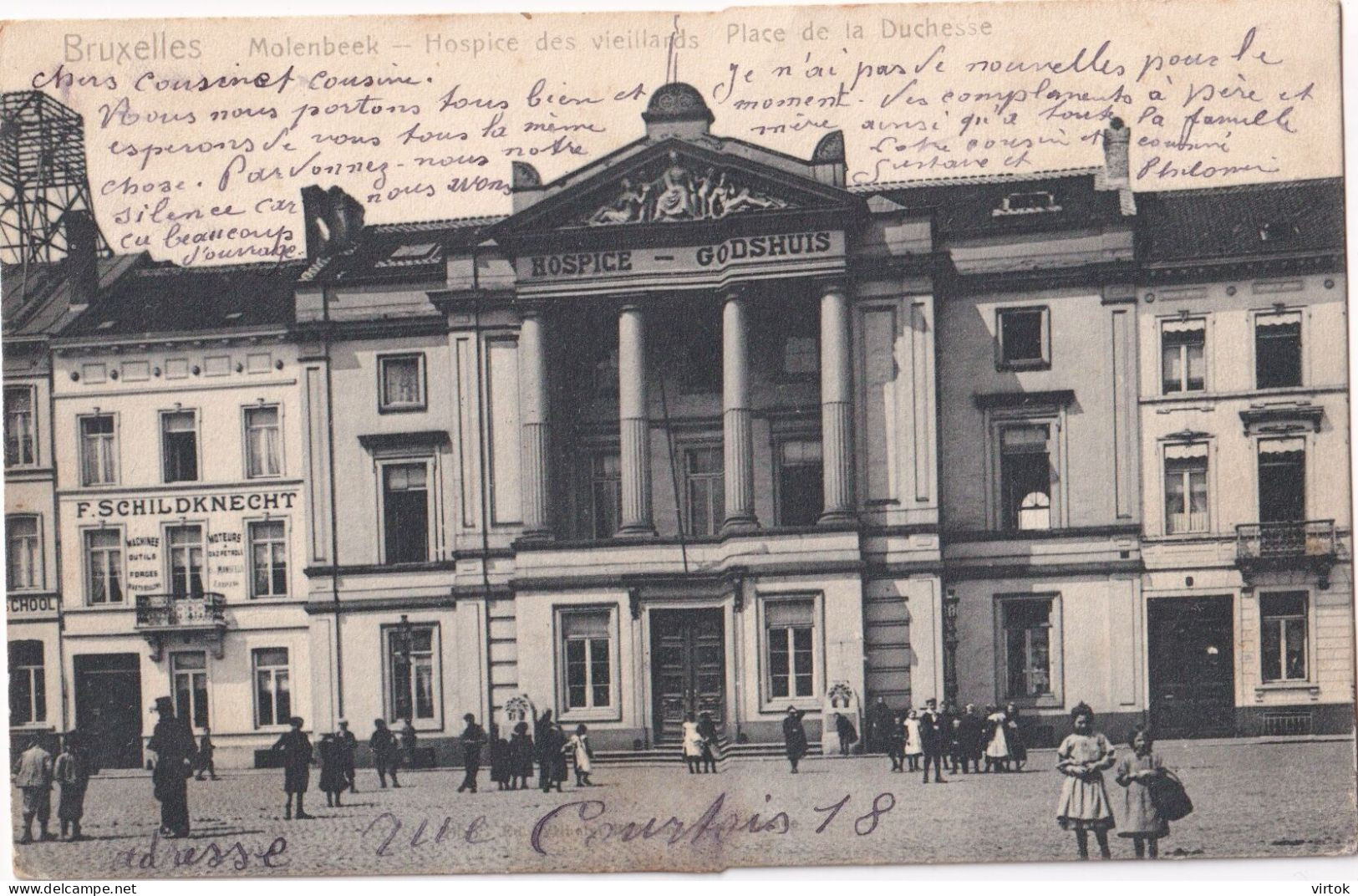 St-Jans-Molenbeek - Molenbeek-St-Jean :   1905  Avec Timbre - Molenbeek-St-Jean - St-Jans-Molenbeek