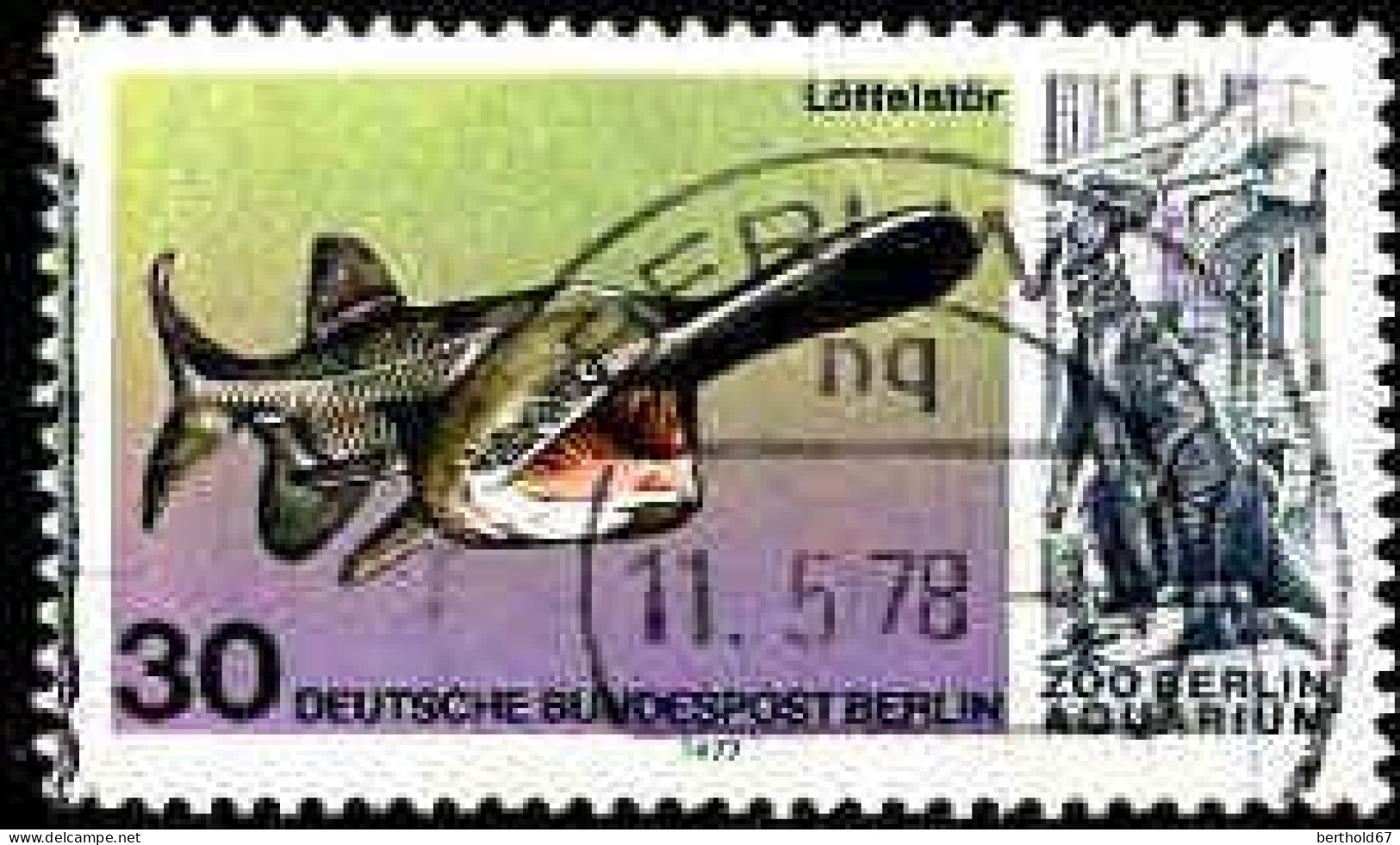 Berlin Poste Obl Yv:514/517 25.Anniversaire De L'Aquarium De Berlin (Beau Cachet Rond) (Thème) - Fische