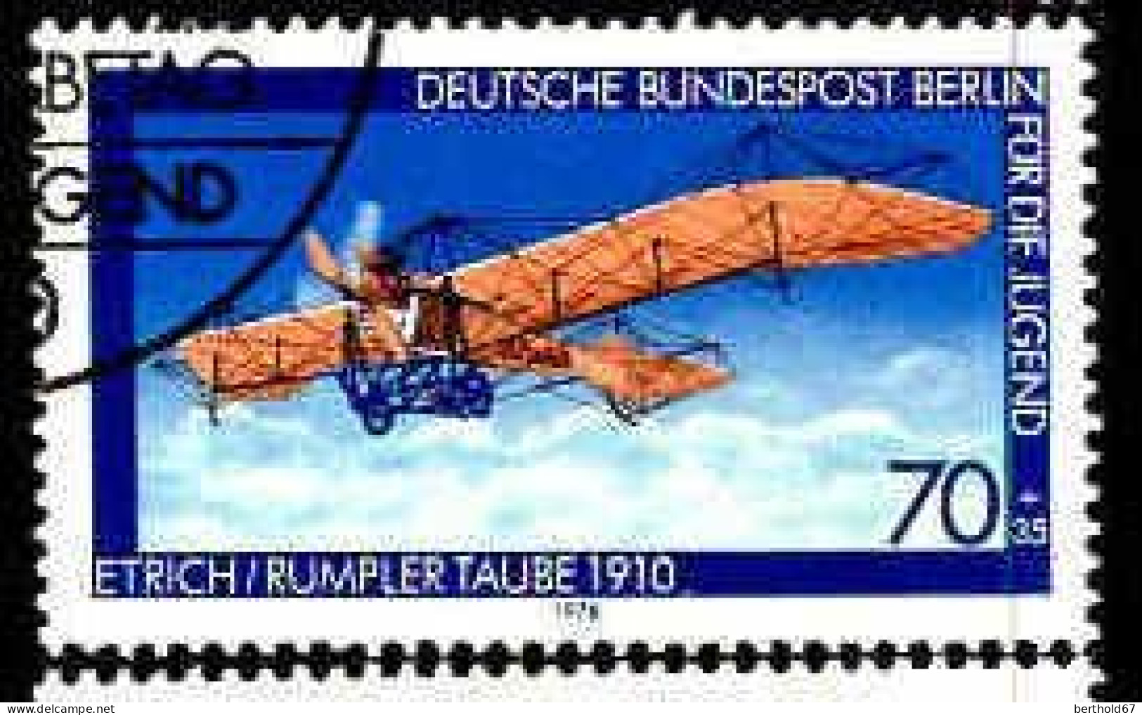 Berlin Poste Obl Yv:524/527 Pour La Jeunesse Aéronautique (TB Cachet Rond) (Thème) - Vliegtuigen