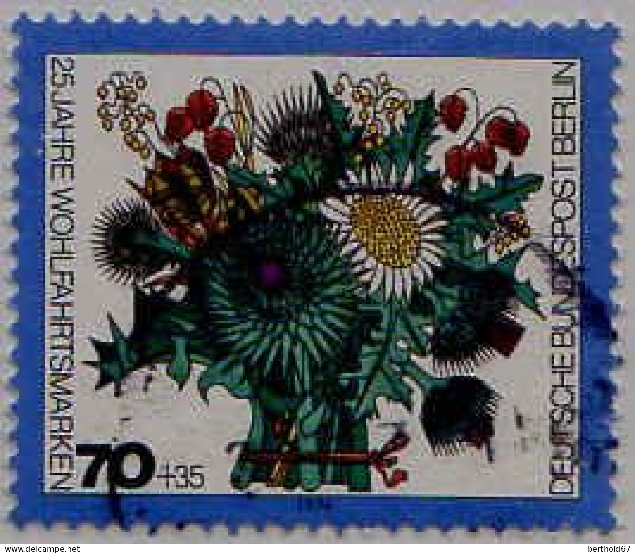 Berlin Poste Obl Yv:437/440 Bienfaisance Bouquets De Fleurs (cachet Rond) (Thème) - Other & Unclassified