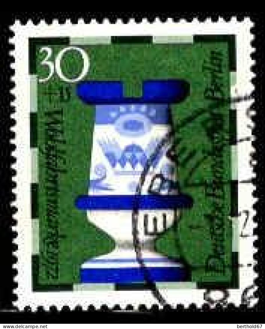 Berlin Poste Obl Yv:400/403 Bienfaisance Pièces D'échec (TB Cachet Rond) (Thème) - Scacchi