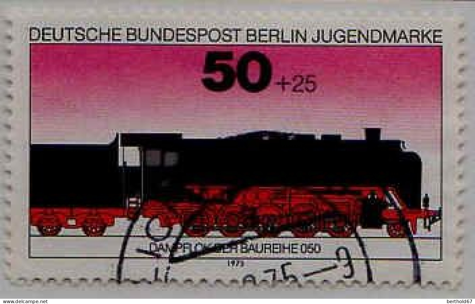 Berlin Poste Obl Yv:452/455 Pour La Jeunesse Locomotives (TB Cachet Rond) (Thème) - Eisenbahnen