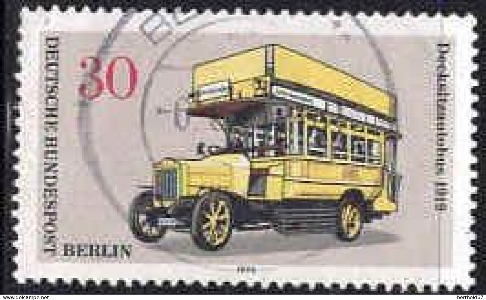Berlin Poste Obl Yv:411/413 Moyens De Transport à Berlin (Beau Cachet Rond) (Thème) - Bus