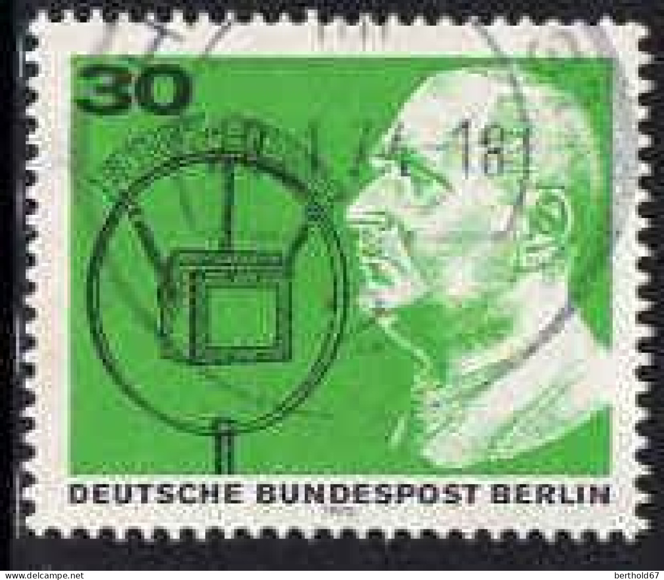 Berlin Poste Obl Yv:416/419 50.Jahre Rundfunk (Beau Cachet Rond) (Thème) - Télécom