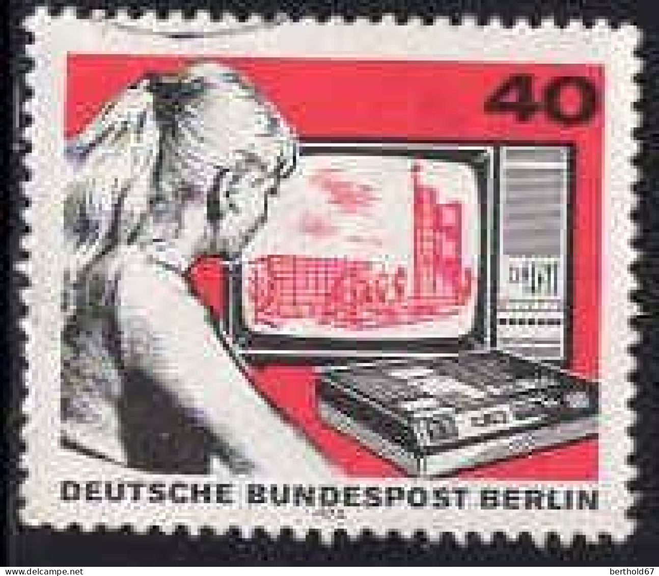 Berlin Poste Obl Yv:416/419 50.Jahre Rundfunk (Beau Cachet Rond) (Thème) - Telekom