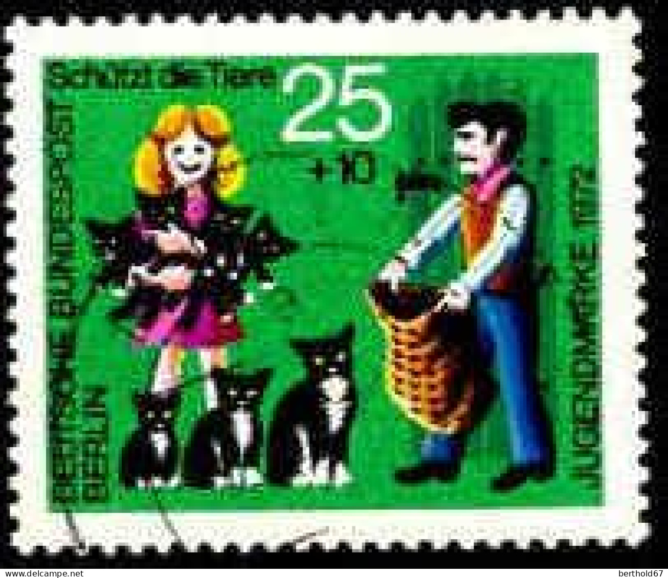 Berlin Poste Obl Yv:383/386 Pour La Jeunesse Protection Des Animaux (cachet Rond) (Thème) - Sonstige & Ohne Zuordnung