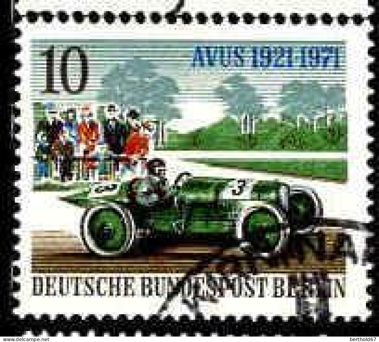 Berlin Poste Obl Yv:370/373 Cinquantenaire De La Course Automobile AVUS Berlin (Beau Cachet Rond) (Thème) - Auto's