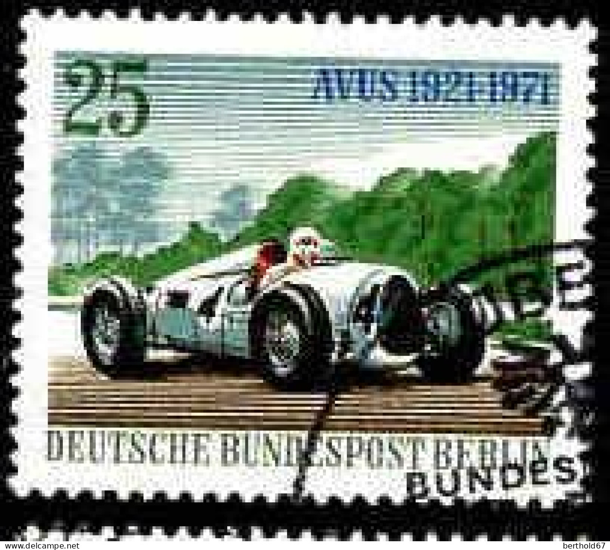 Berlin Poste Obl Yv:370/373 Cinquantenaire De La Course Automobile AVUS Berlin (Beau Cachet Rond) (Thème) - Automobili